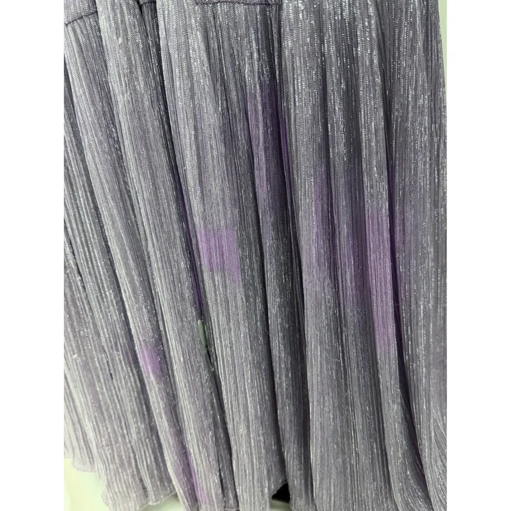Sabina Musayev Pacific Gown Metallic Tiered Maxi Dress Size Large